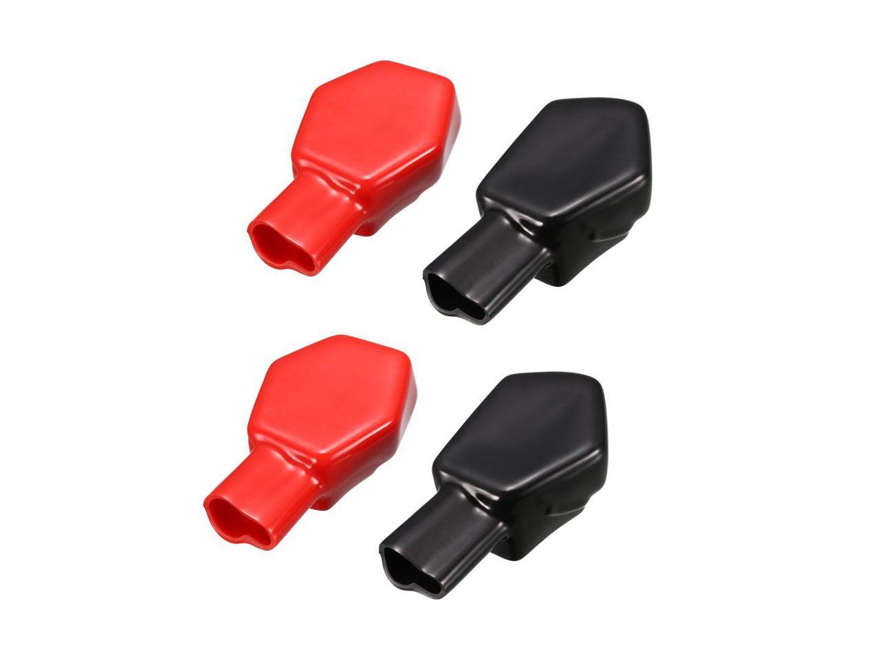 Flexible Battery Terminal Insulating Rubber Protector Covers 19mm Cable 2 Pairs