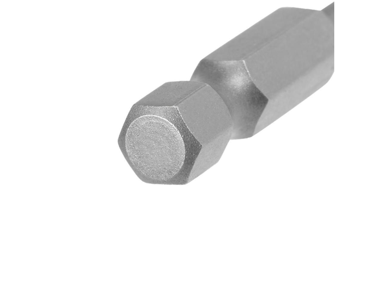 Ball End Hex Bits 1/4 Inch Hex Shank 2 Inch Length H5 Head Screwdriver S2 HRC58 Screw