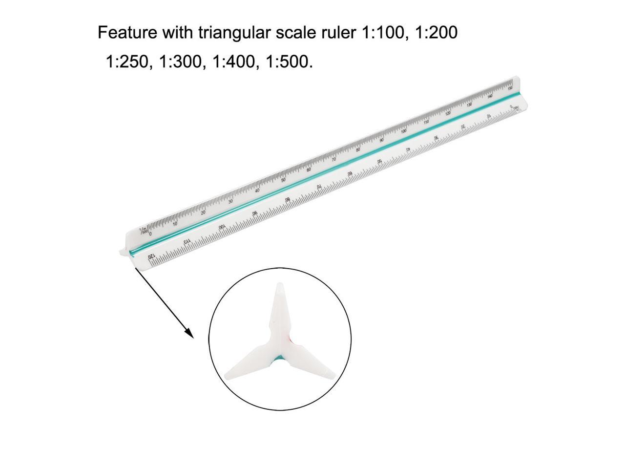 Scale Ruler 30cm Engineer Triangular Scale Architect Rulers Plastic 