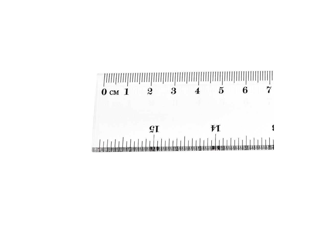 Straight Ruler 40cm 16 Inch Metric Plastic Measuring Ruler