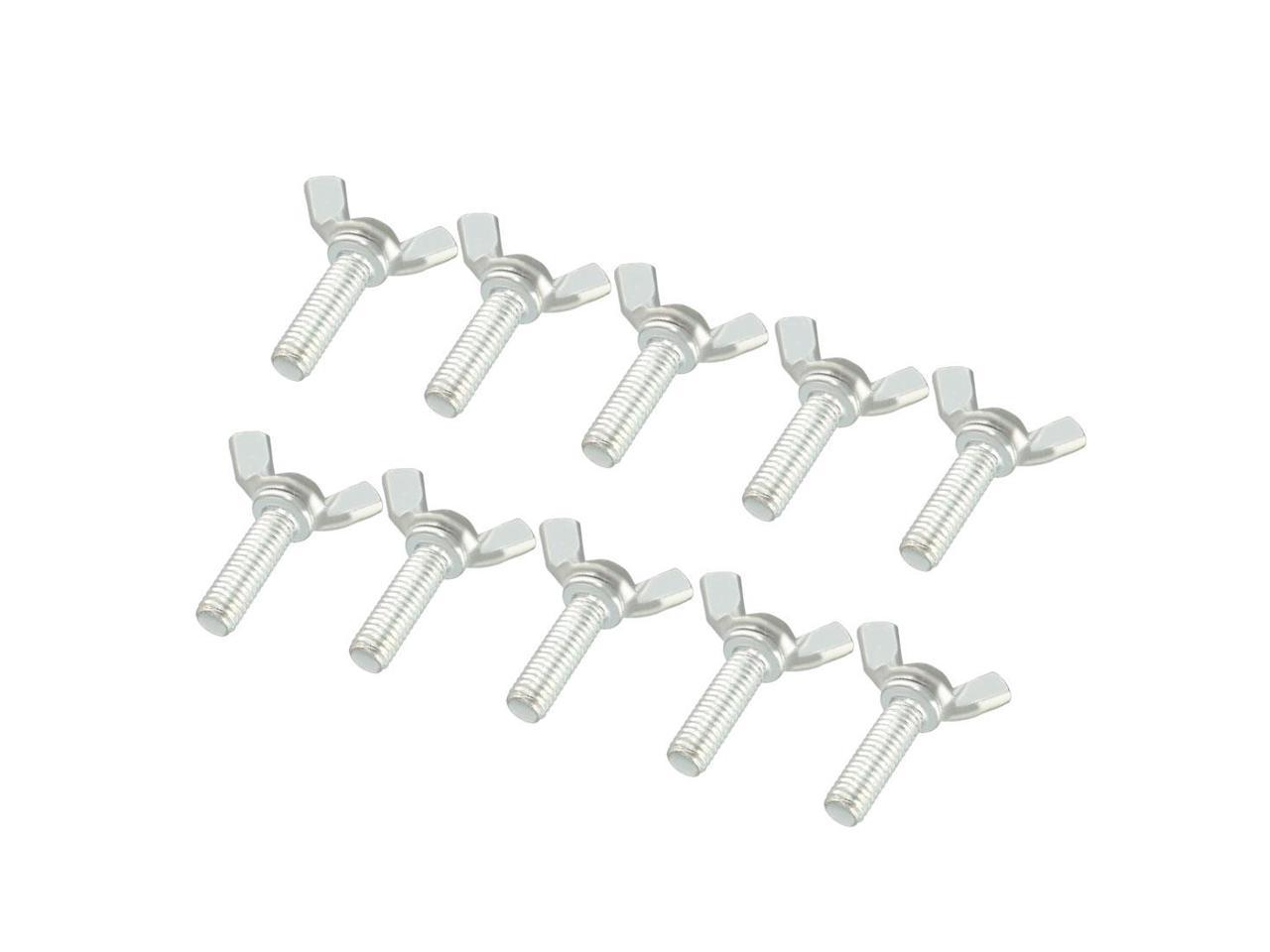 10pcs Metric M4x30mm 0.7mm Pitch Stainless Steel Wing Bolt Butterfly Bolt Screw 