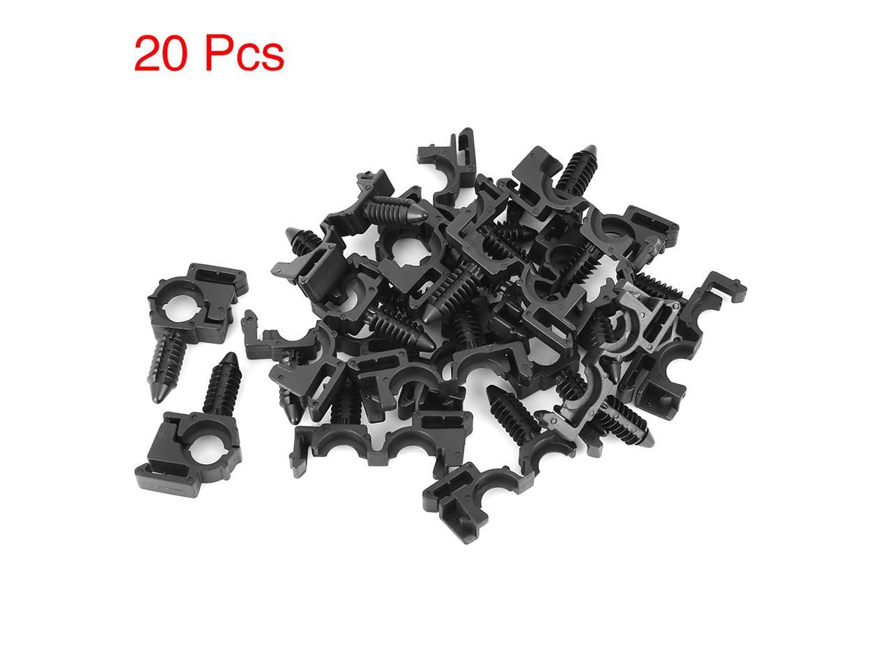 20pcs 40.6mm Black Plastic Car Wiring Harness Moulding Retainer Clip