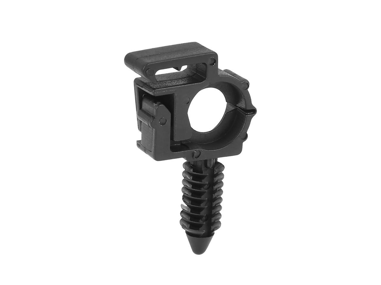 20pcs 40.6mm Black Plastic Car Wiring Harness Moulding Retainer Clip