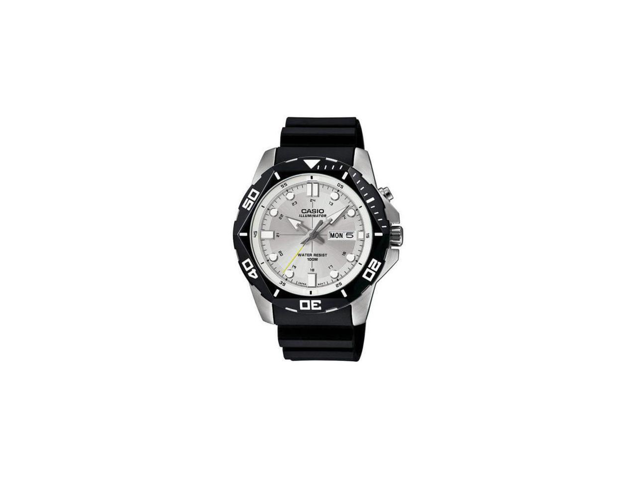 men's black analog anti reverse bezel watch