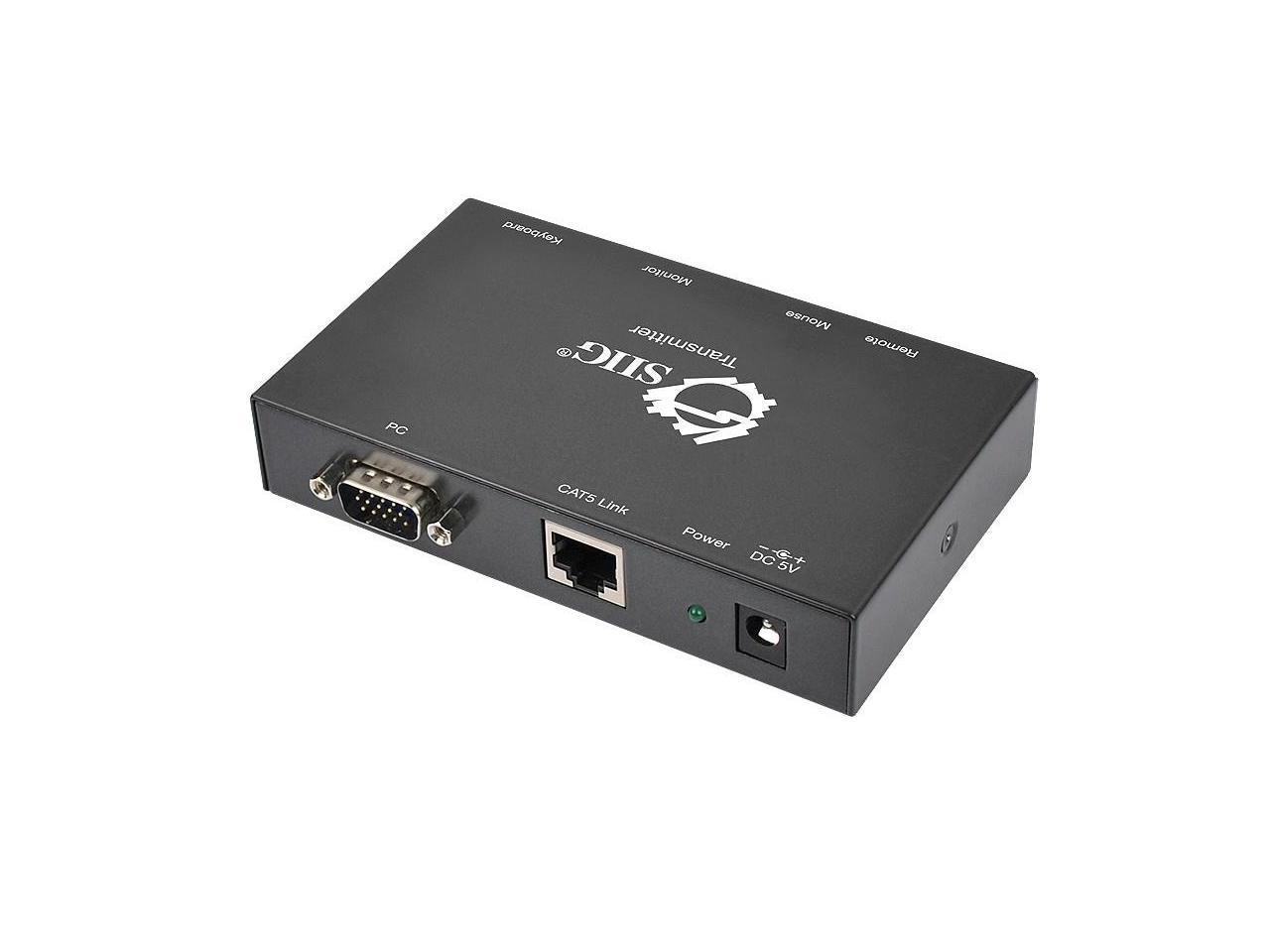 Siig Usb Vga Kvm Console Extender Over Cat5 (Transmitter And Receiver ...