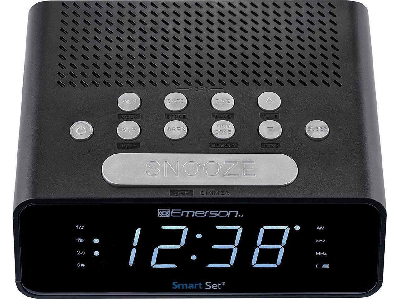 Emerson SmartSet ER100101 Desktop Clock Radio AM, FM