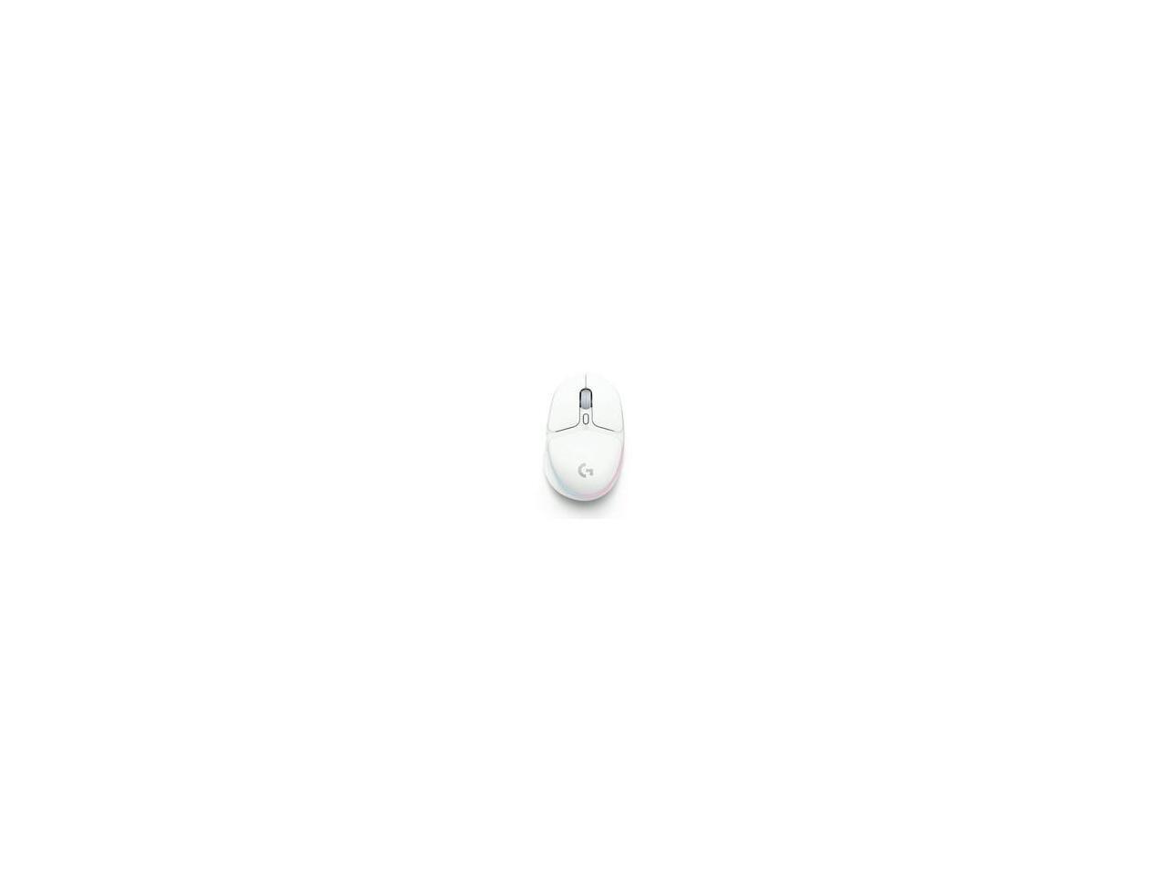 Logitech G705 Wireless Gaming Mouse, Customizable LIGHTSYNC RGB Lighting, Lightspeed Wireless, Bluetooth Connectivity, Lightweight, PC/Mac/Laptop - White Mist