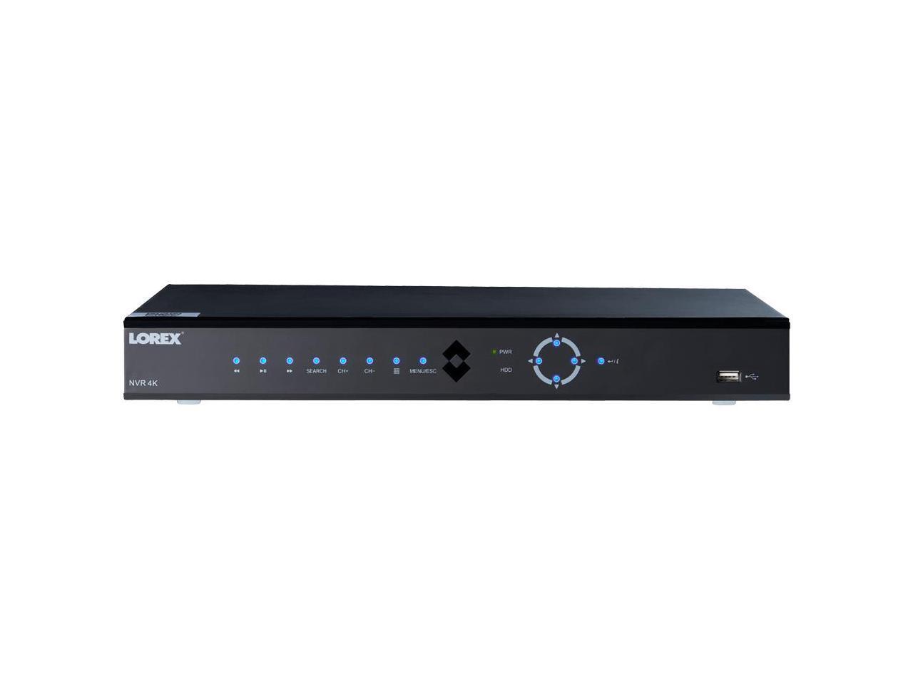 Lorex 16ch 4K Ultra HD IP NVR 3TB Security System with Eight 2K (5MP