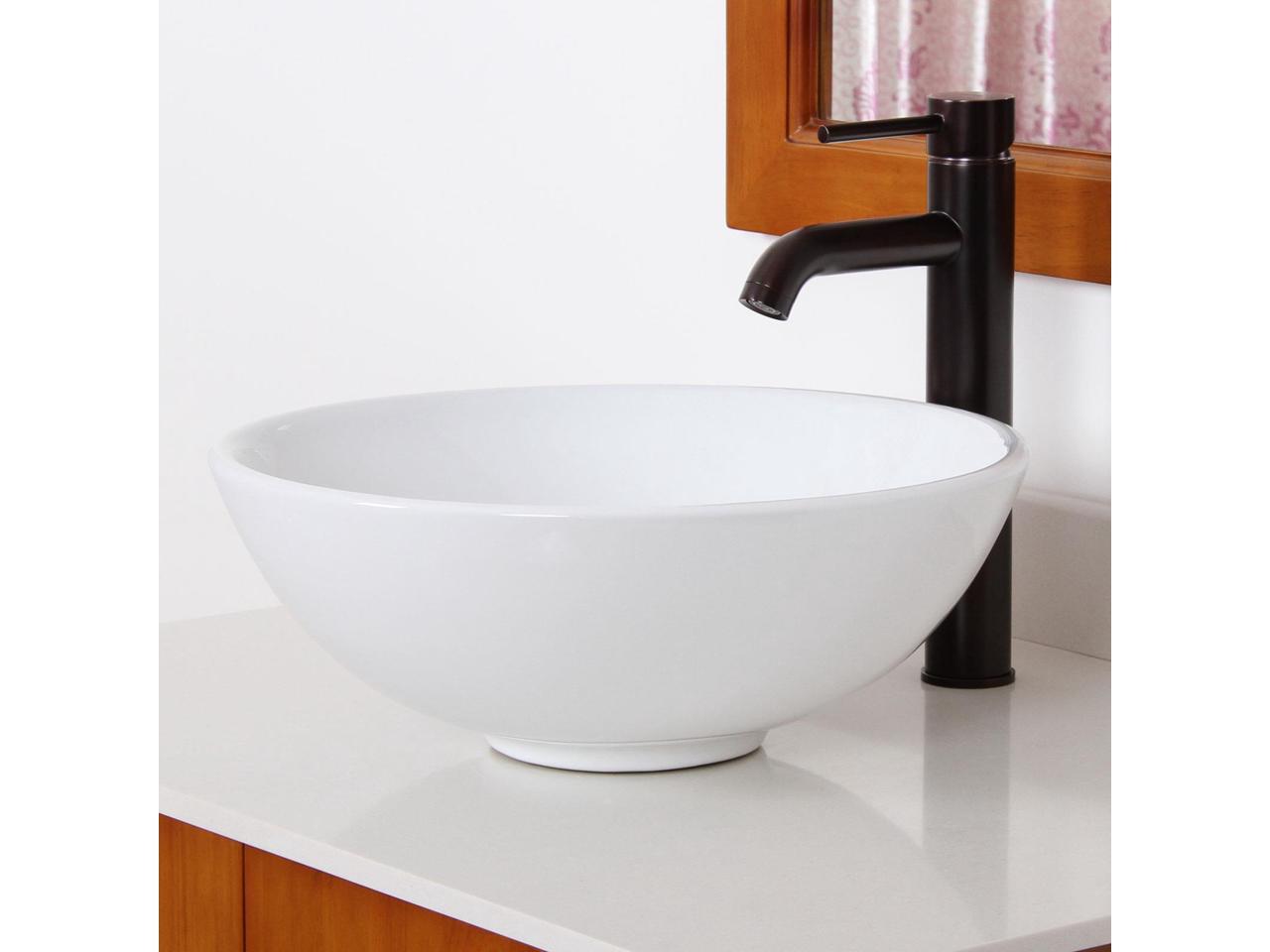 bathroom sink faucet with horizontal dip tip spout