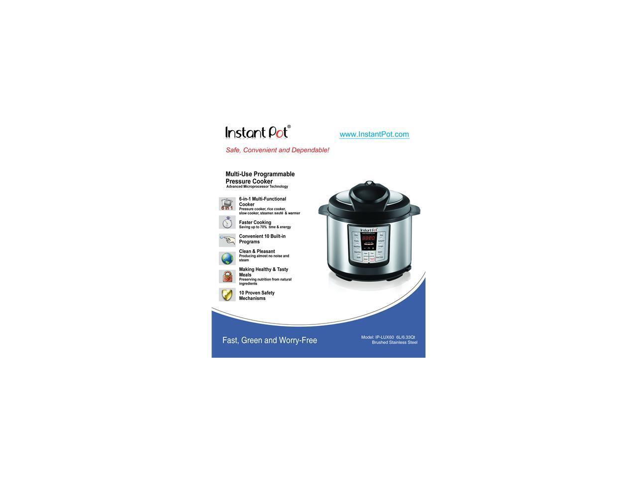 Instant Pot IPLUX60 6 in 1 Programmable Stainless Steel Electric