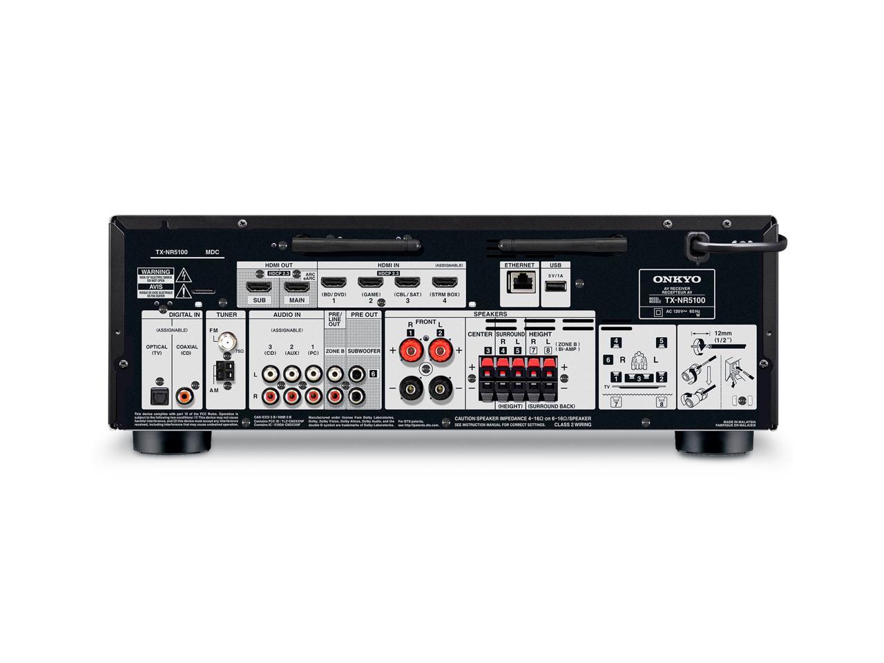 Onkyo TX-NR5100 7.2-Channel 8K AV Receiver - Newegg.com