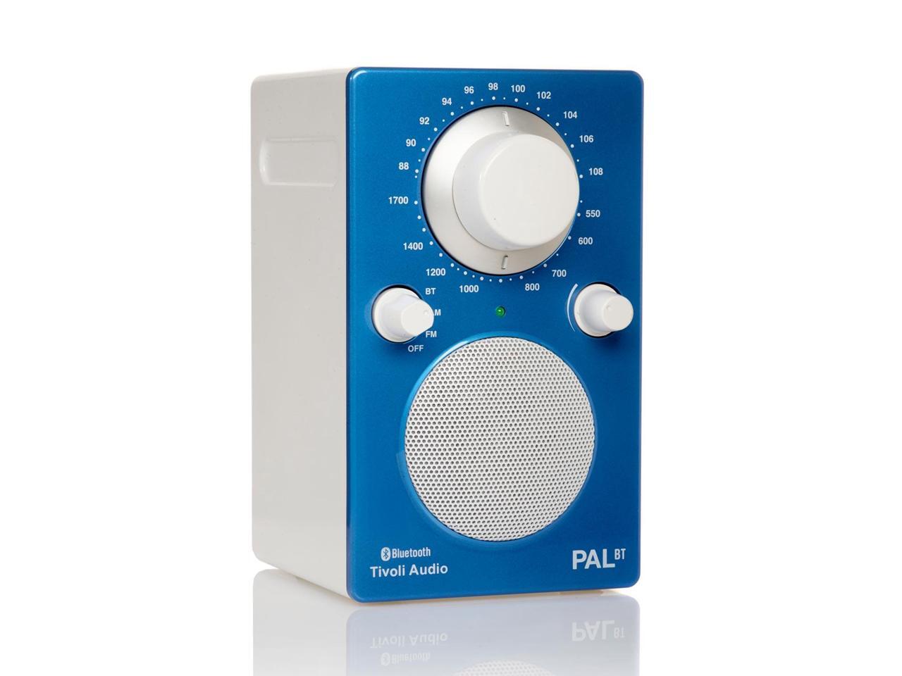Tivoli Audio PAL BT Bluetooth Portable Radio (Glossy Blue/White