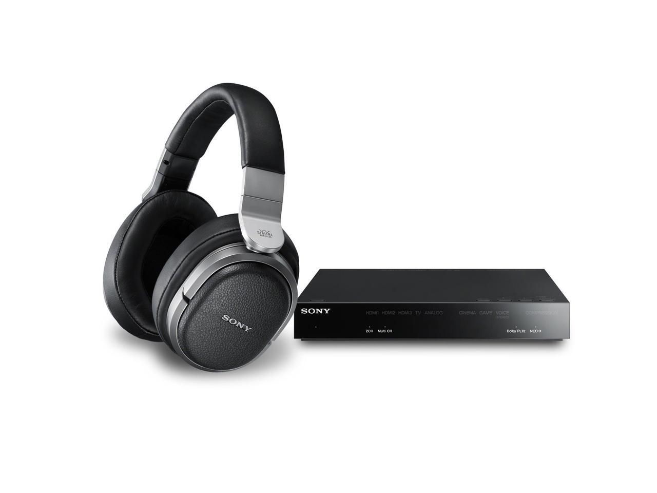 Sony MDR-HW700DS 9.1ch Wireless Surround Sound Headphones, Black/Silver