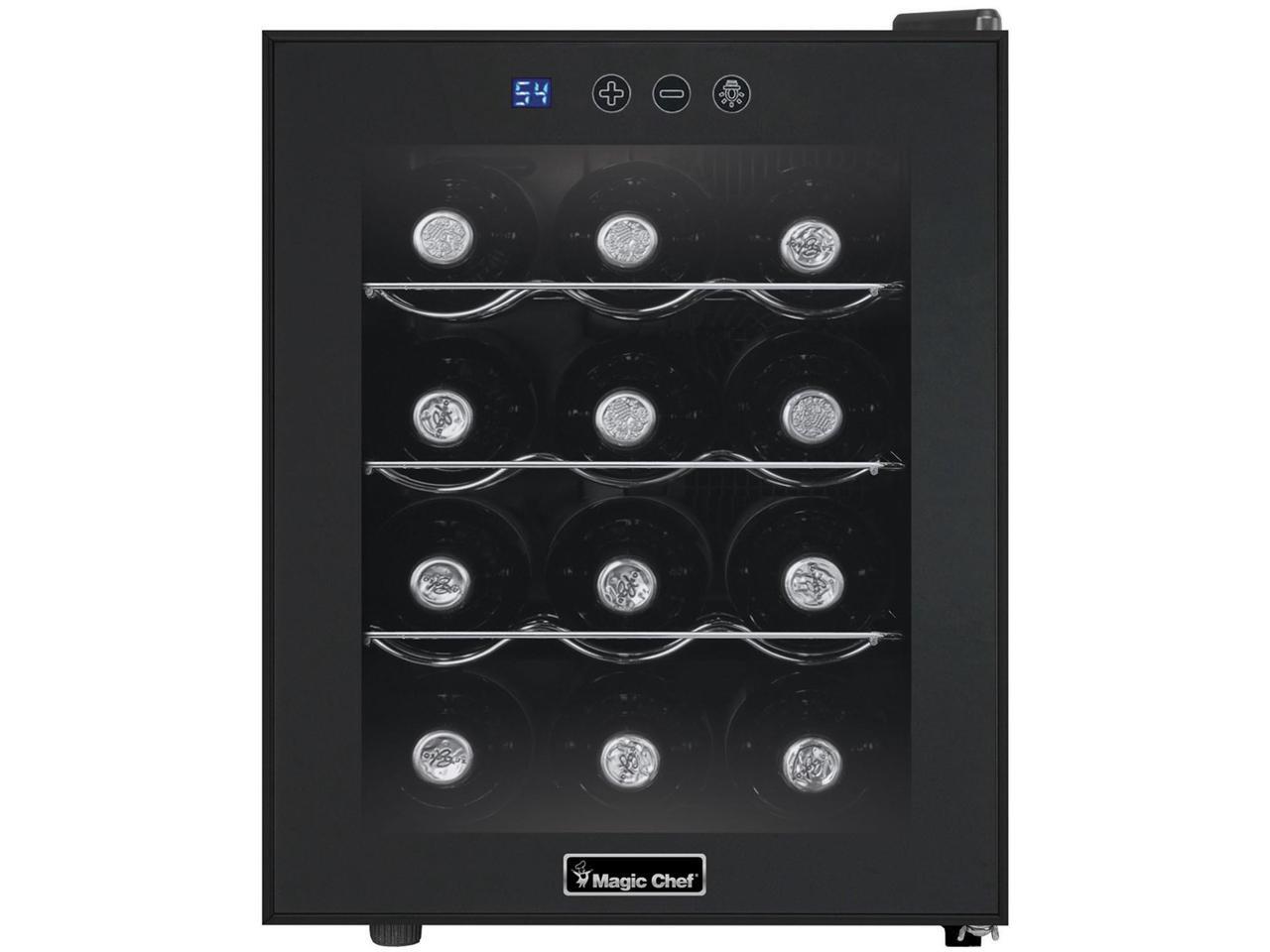 Magic Chef MCWC12B 12Bottle Countertop Wine Cooler, Black