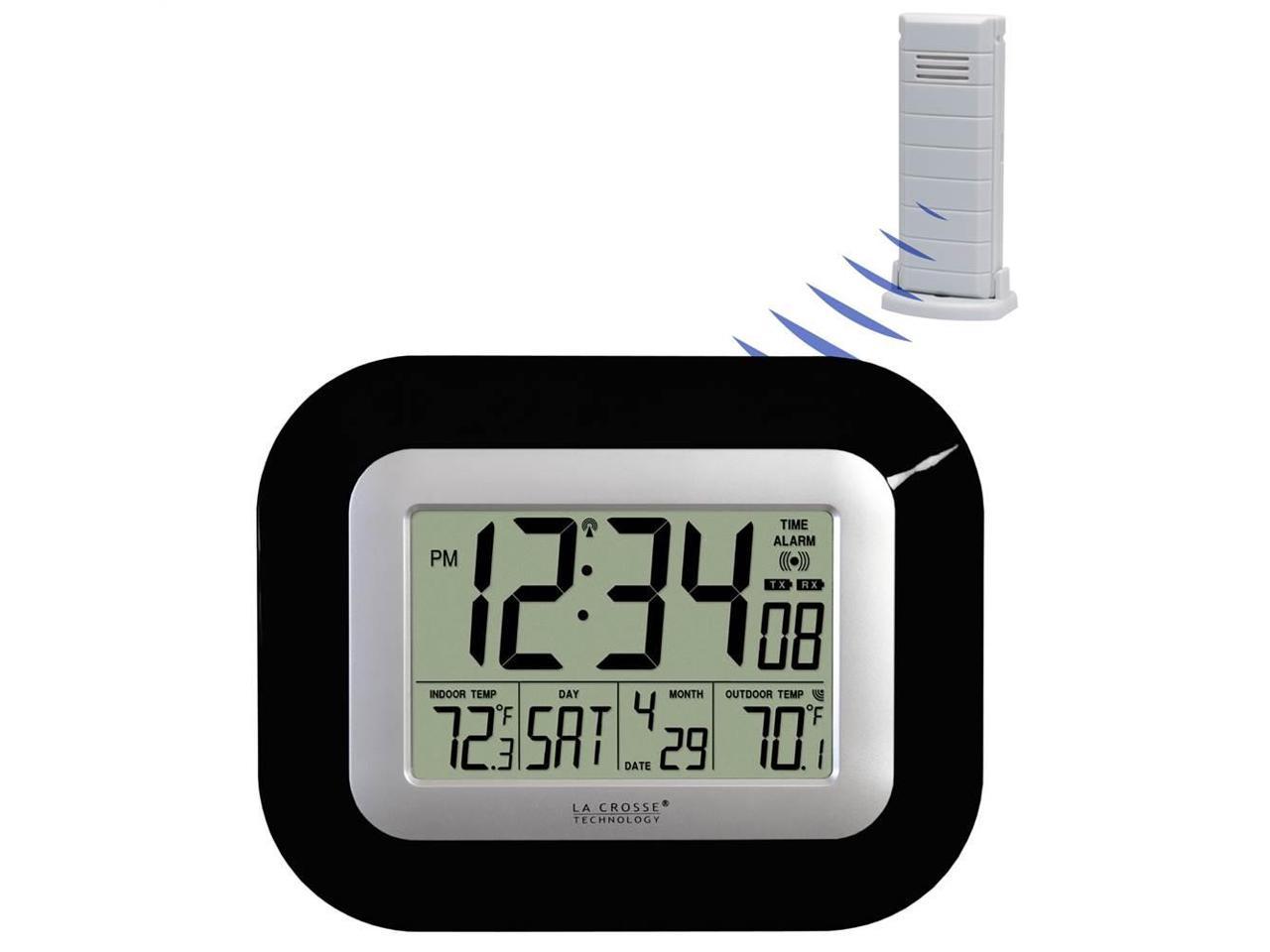 La Crosse Technology WS-8115U-S-INT Atomic Digital Wall Clock with One Size 