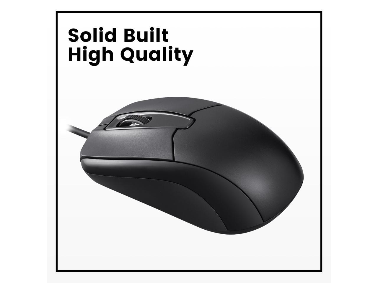 Perixx Perimice209 P Wired PS2 Optical Mouse with Scroll Wheel and 1000 DPI 5.9 ft Cable