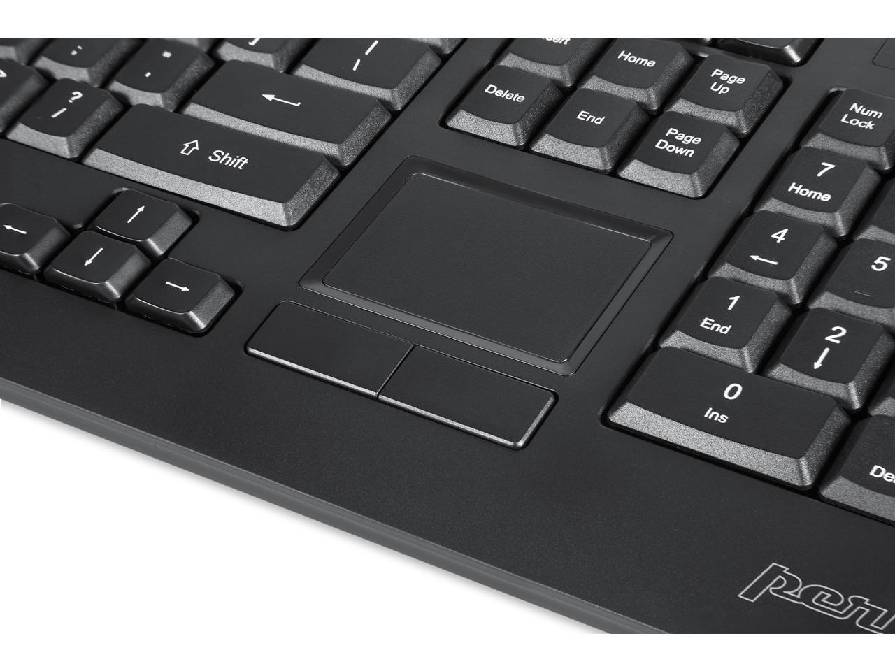 Perixx PERIBOARD513 Wired Keyboard with Touchpad USB Standard Full