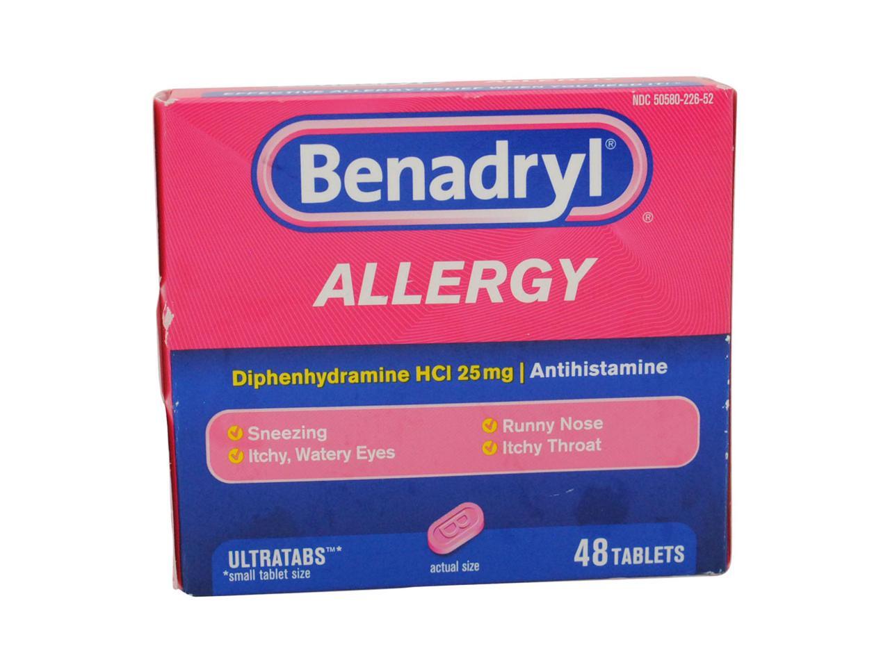 Benadryl Allergy Ultratab Tablets 48 ct