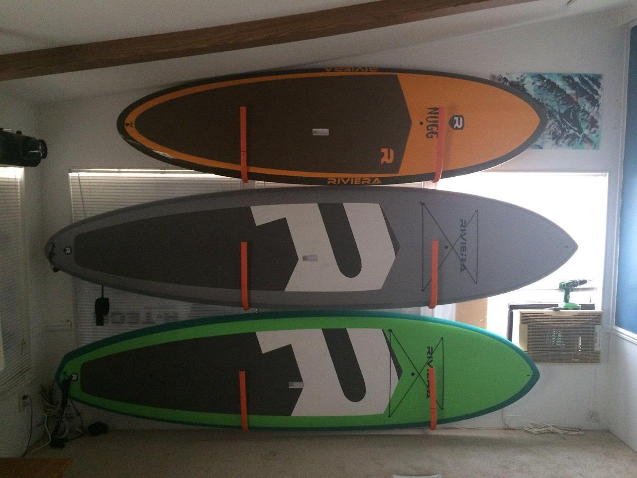 Shortboard Storage Management. Kiteboard Surfboard FITactic Metal Display Wall Rack Set for SUP Board Snowboard Wakeboard Longboards 