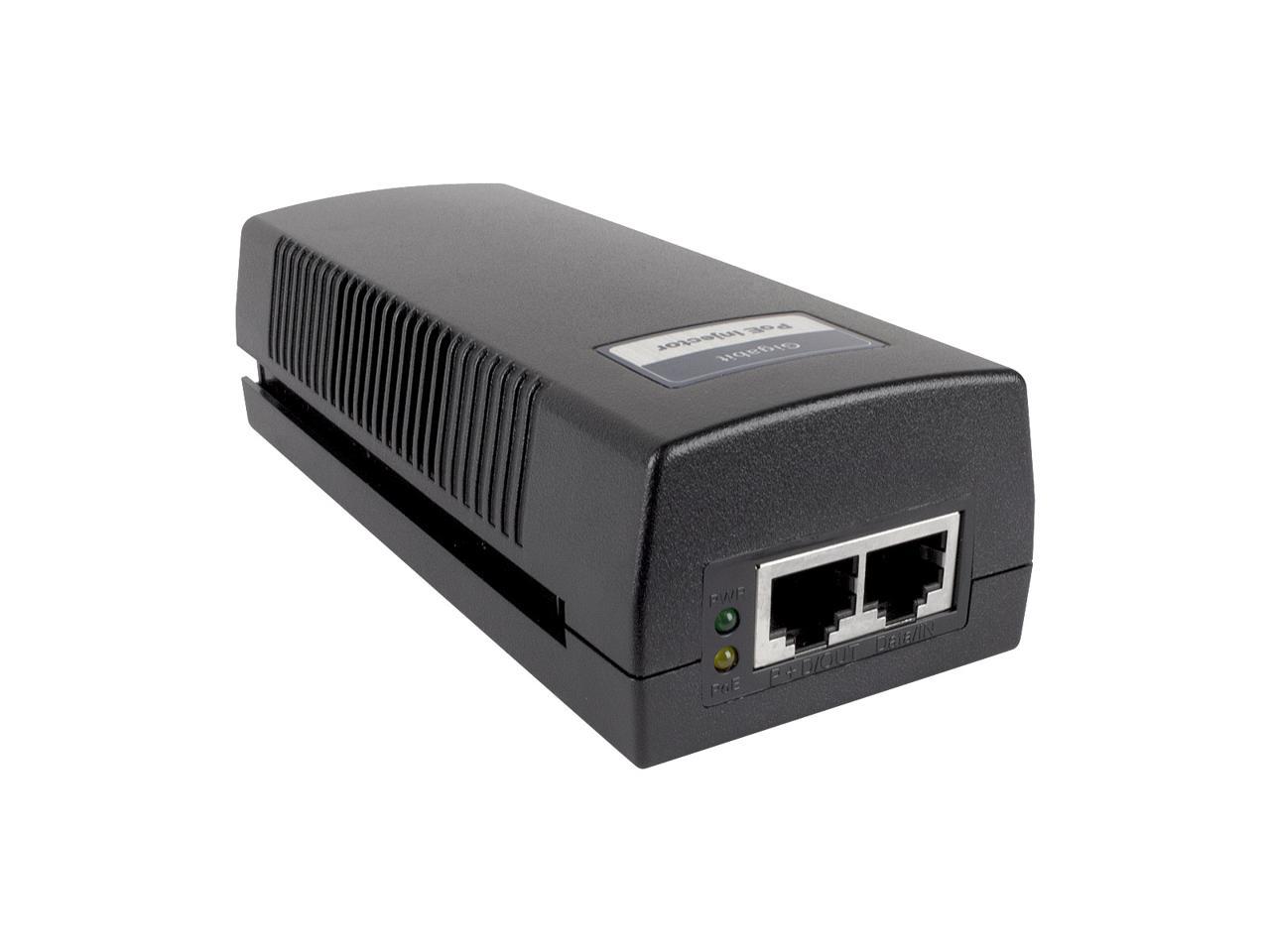 Single Port PoE Injector 15.4W Gigabit 802.3af Compliant Power over ...