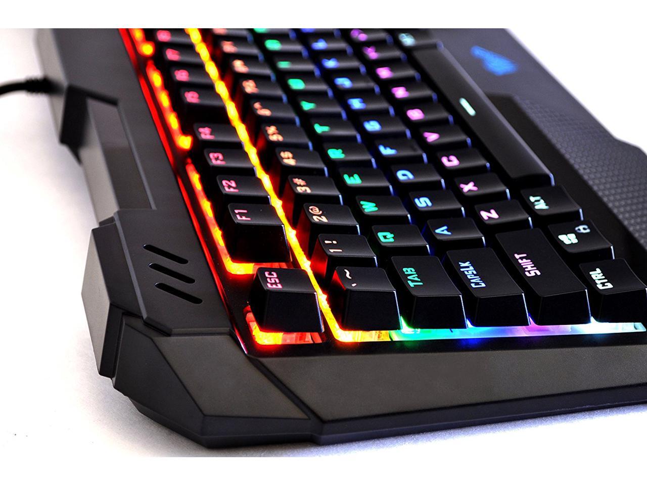 AULA Sapphire LED Backlit Mechanical Gaming Keyboard with Blue Switch