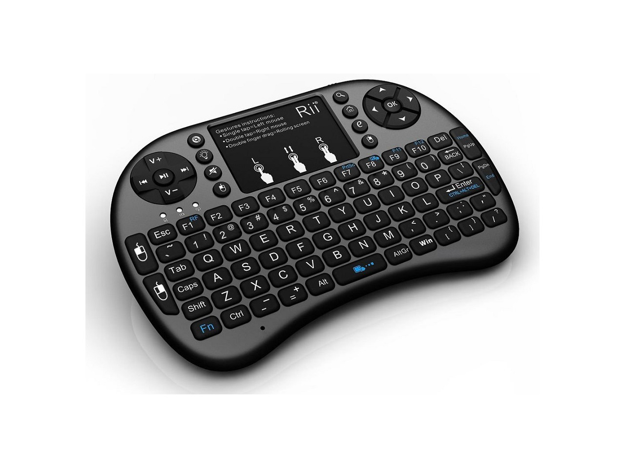 Tastiera Mini Bluetooth Con Touchpad, Retroilluminazione E Puntatore Laser