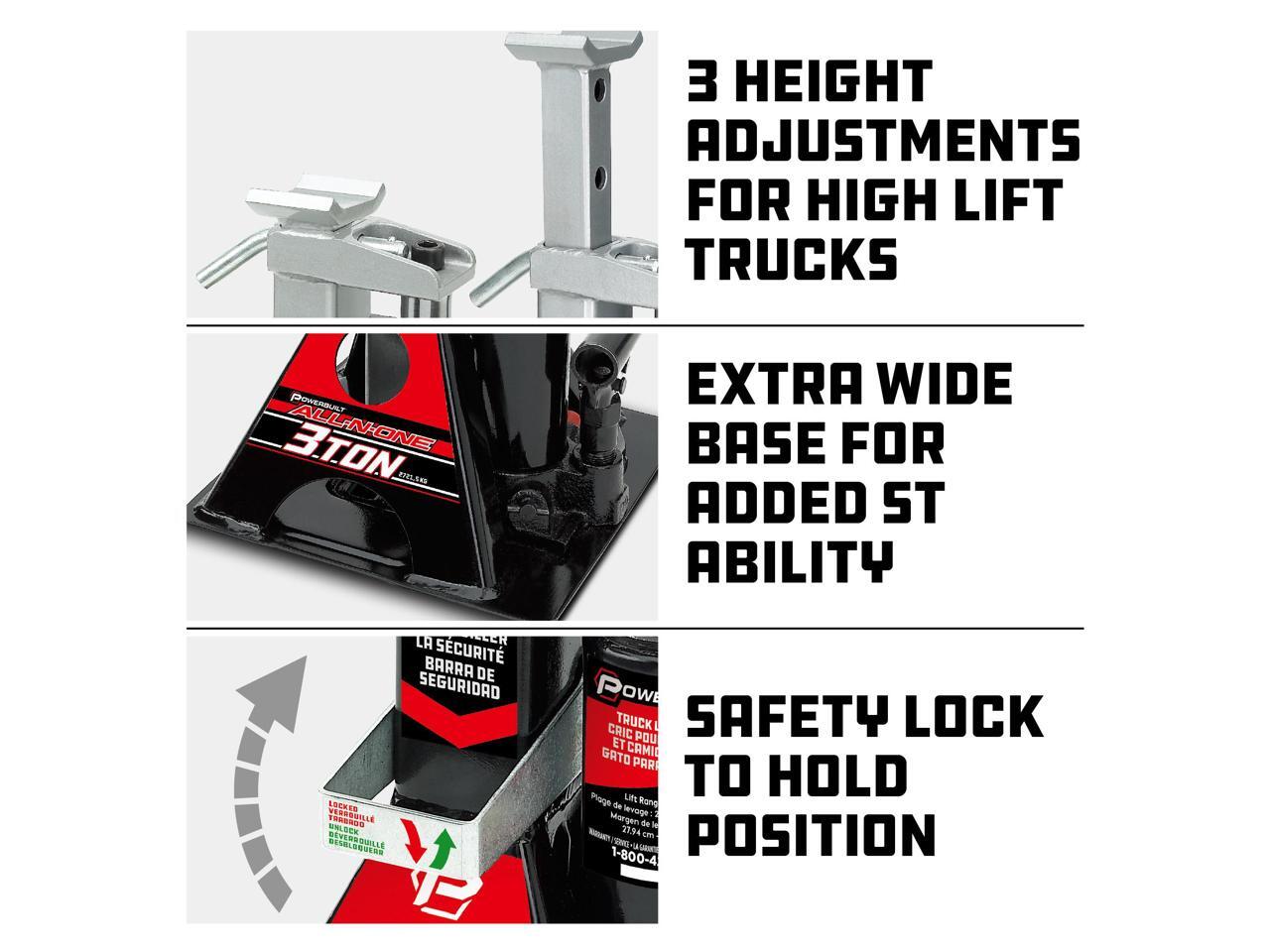 Powerbuilt 640912 Portable 3 Ton All in One Car UniJack Jack Stand Bottle  Jack - Newegg.com