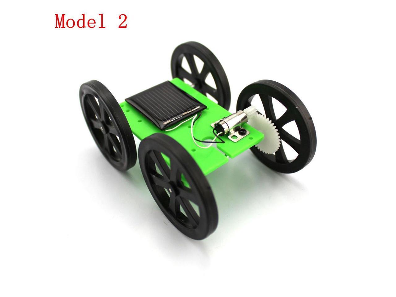 1 Pcs Mini Solar Powered Toy DIY Car Kit 5*44*60mm 4WD Robot Car Chassis model 2 