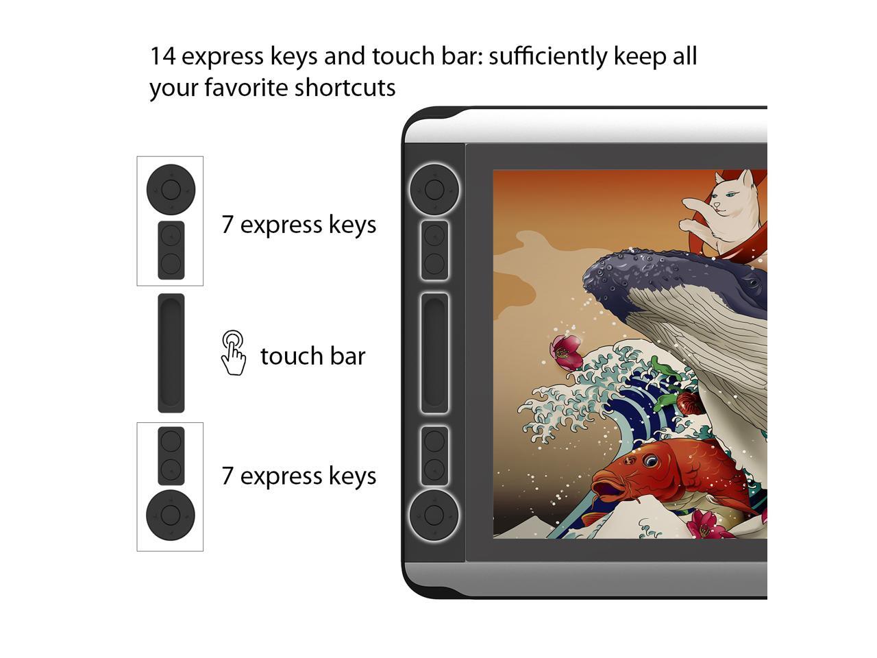 Huion Kamvas Gt 156hd V2 Graphics Drawing Tablet Monitor Pen Display With 8192 Pen Pressure 14 Express Keys Upgraded Version Newegg Com