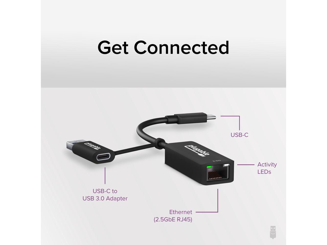 Plugable 25g Usb C And Usb To Ethernet Adapter 2 In 1 Adapter Compatible With Usb C