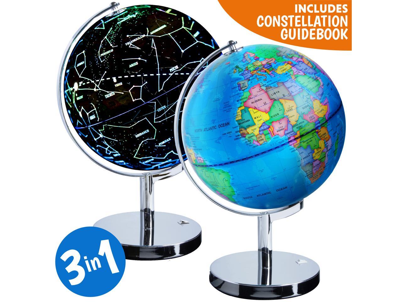 Details about   Retro Automatic Rotation Glow World Globe Constellation Map Globe For Home Table 