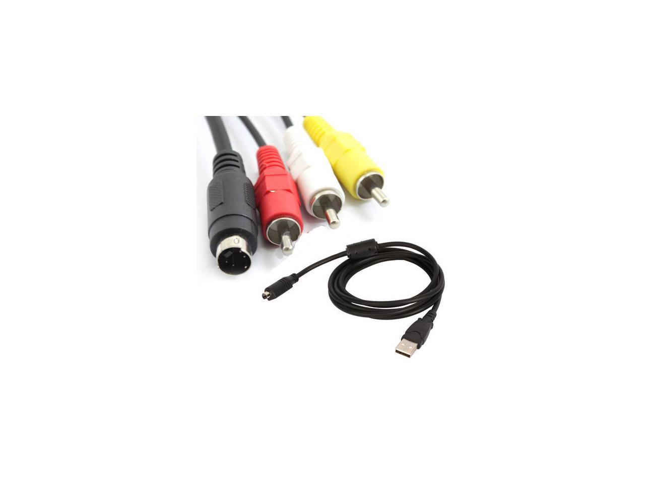 USB Cable Cord for Sony Camcorder Handycam DCR-SR62/e/l/r yan AV A/V TV Video Audio 