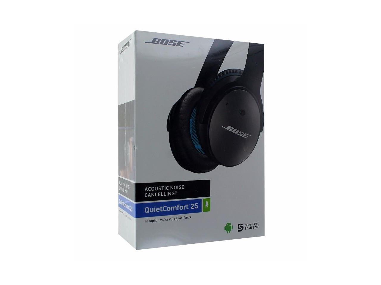 Bose Quiet Comfort 25 Acoustic Noise Cancelling Headphones Black Samsung Android Devices Newegg Com