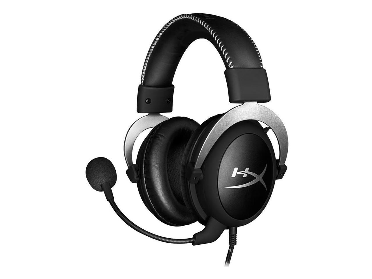 Kingston HyperX Cloud Silver Gaming Headset with Mic 53 Driver 3.5mm Jack -  Black + Gray - Newegg.com
