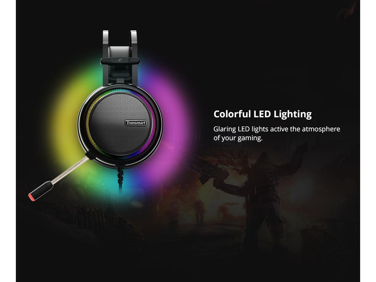 tronsmart glary gaming headset with 7.1 virtual sound