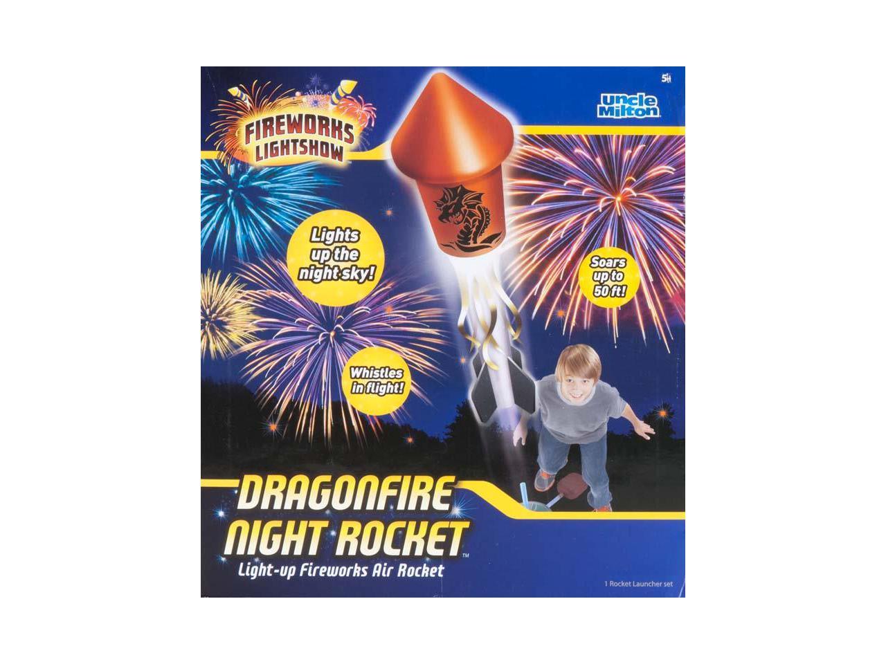 for sale online Uncle Milton Dragonfire Night Rocket Air Powered Fireworks Lightshow