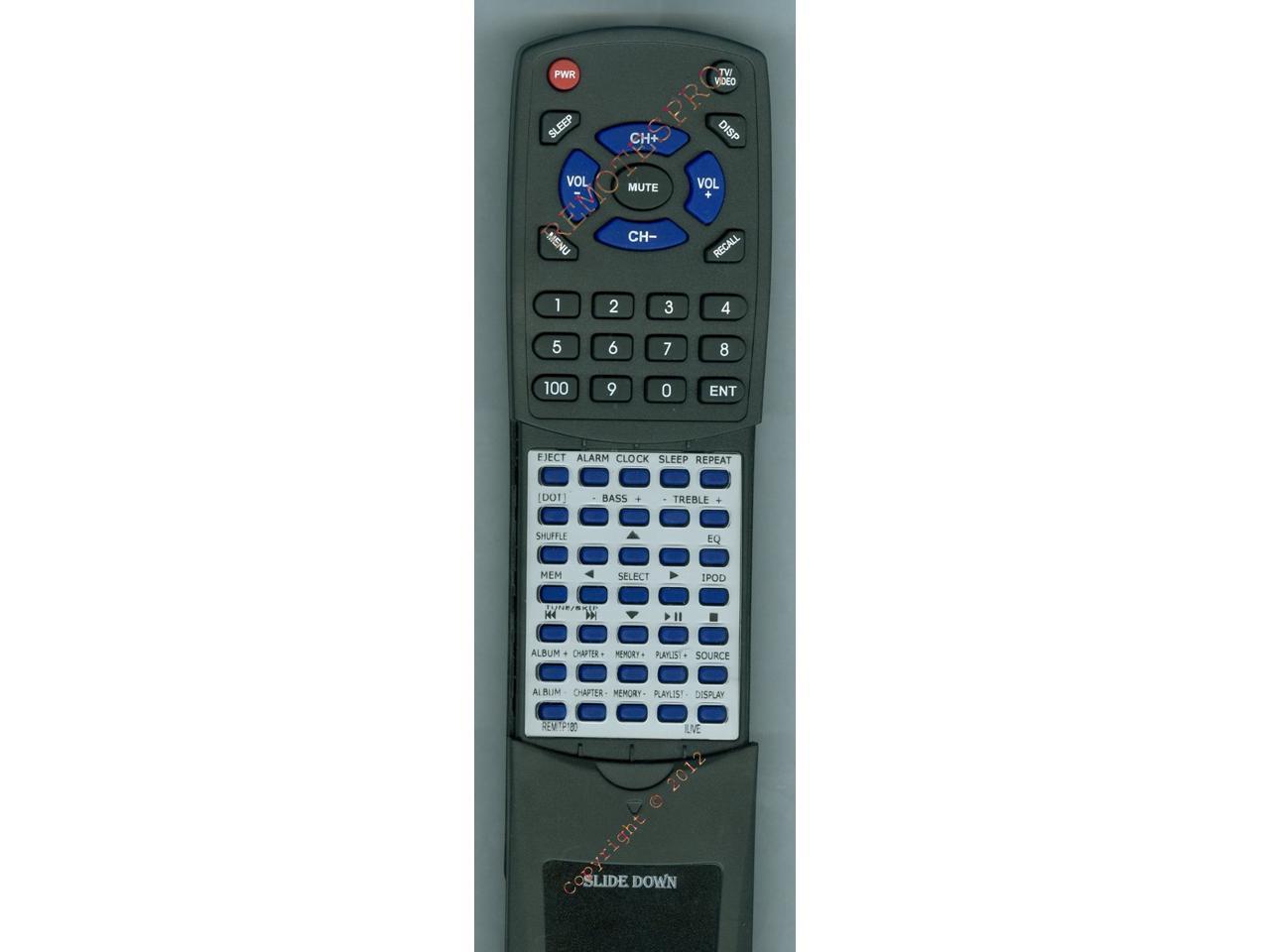 ILIVE Replacement Remote Control for REMITP180, ITP180B - Newegg.com