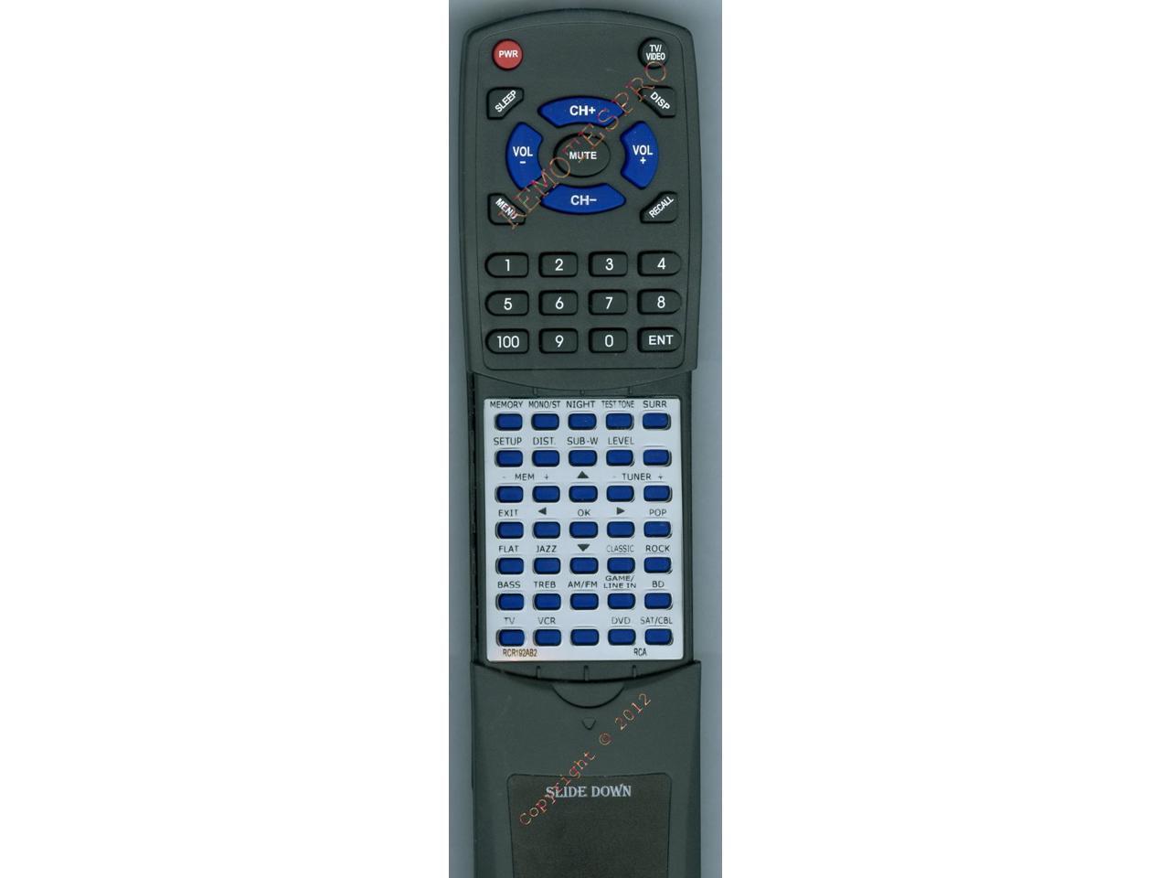 RCA Replacement Remote Control for RCR192AB2 - Newegg.com