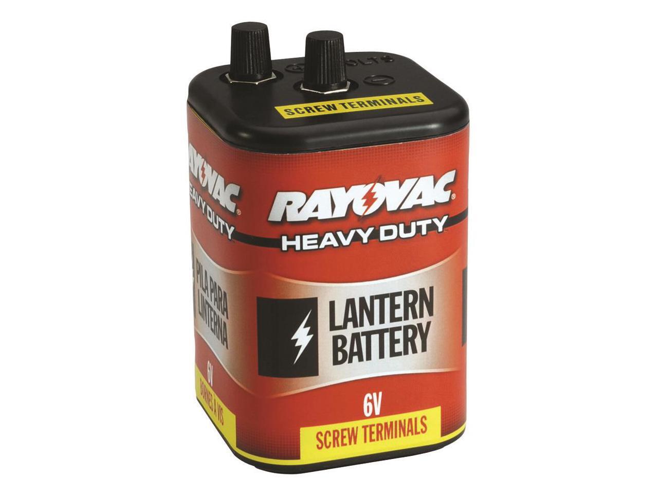 Heavy Duty Lantern Battery, 6 Volt Screw Terminals Rayovac Handheld