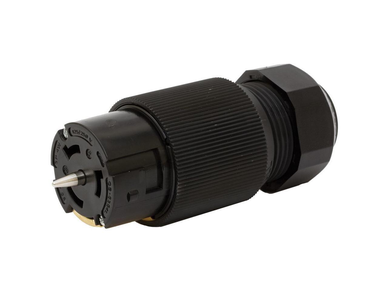 Hubbell - CS6364L - Twist-Lock Insulgrip Connector Body, 50A 125/250V