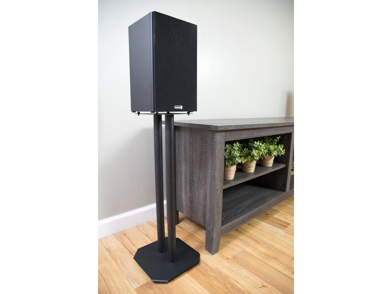 VIVO Universal 25" Steel Floor Speaker Stands for Surround Sound & Book