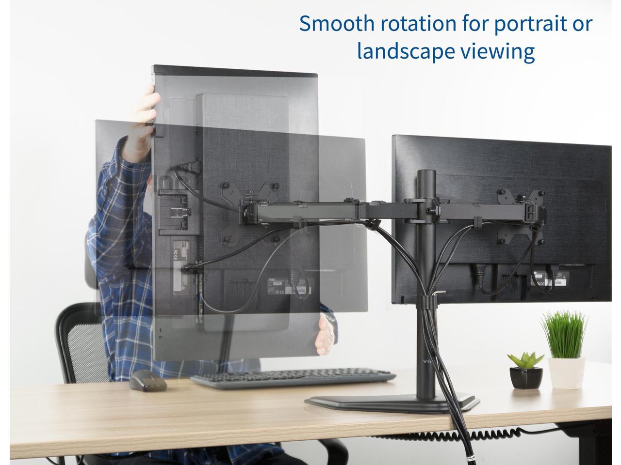 Quad Monitor Heavy Duty Stand Free Standing Desk Mount 4 LCD Screens up to 27" 