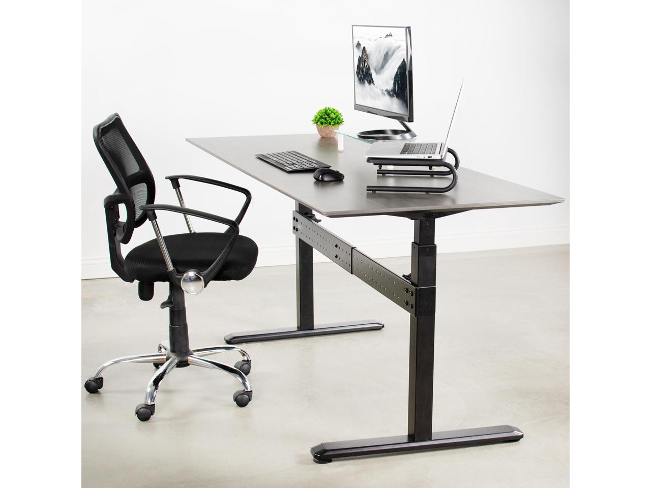 VIVO Universal Steel Clampon Desk Stabilizer Bar, 36" to 61.6" Bracket