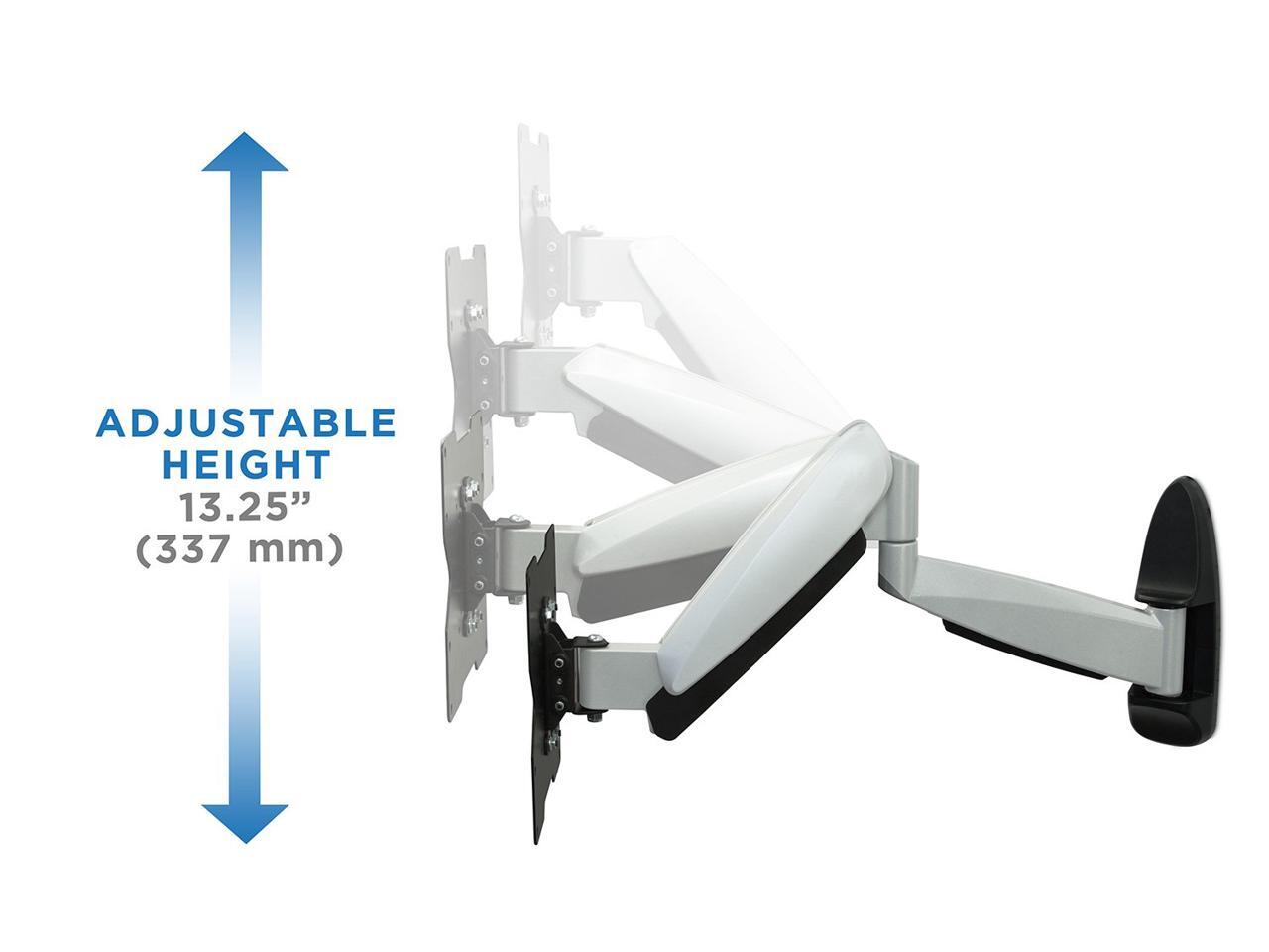 MountIt! Height Adjustable TV Wall Mount Bracket with Full Motion Gas