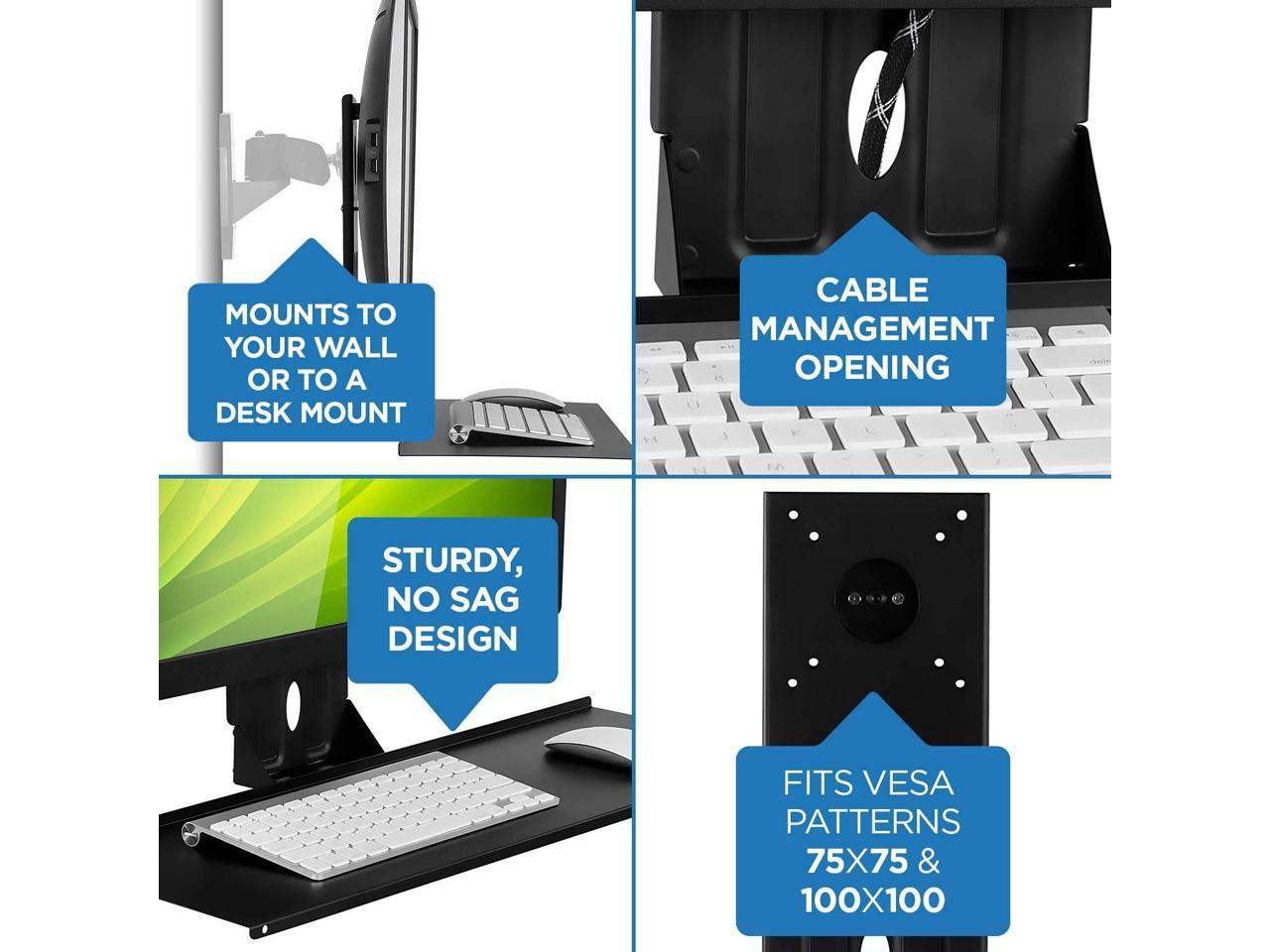 MountIt! Monitor and Keyboard Wall Mount Standing Workstation 26