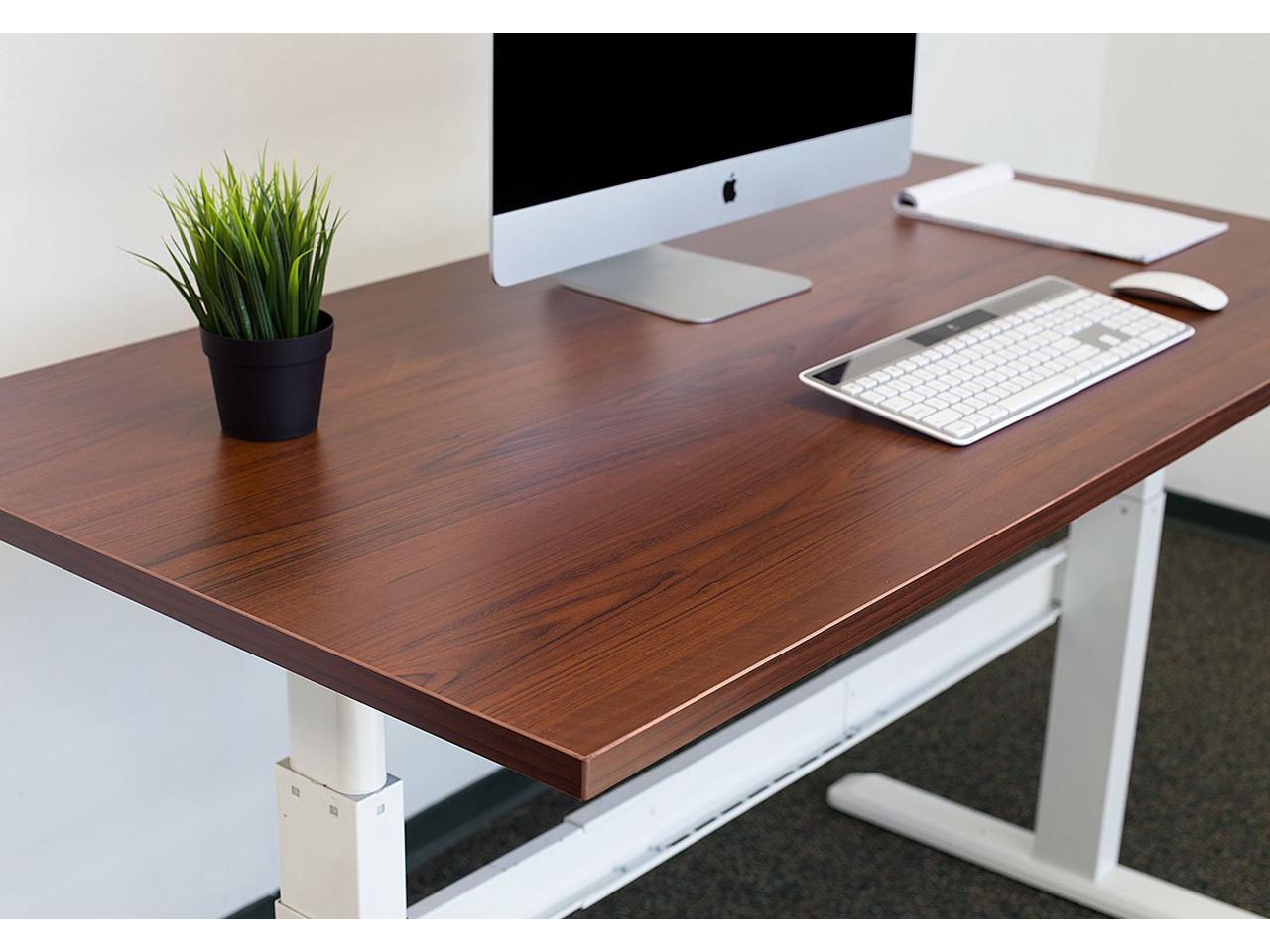 MountIt! Table Top For Sit Stand Desk 29 x 59 Inches Nut Brown