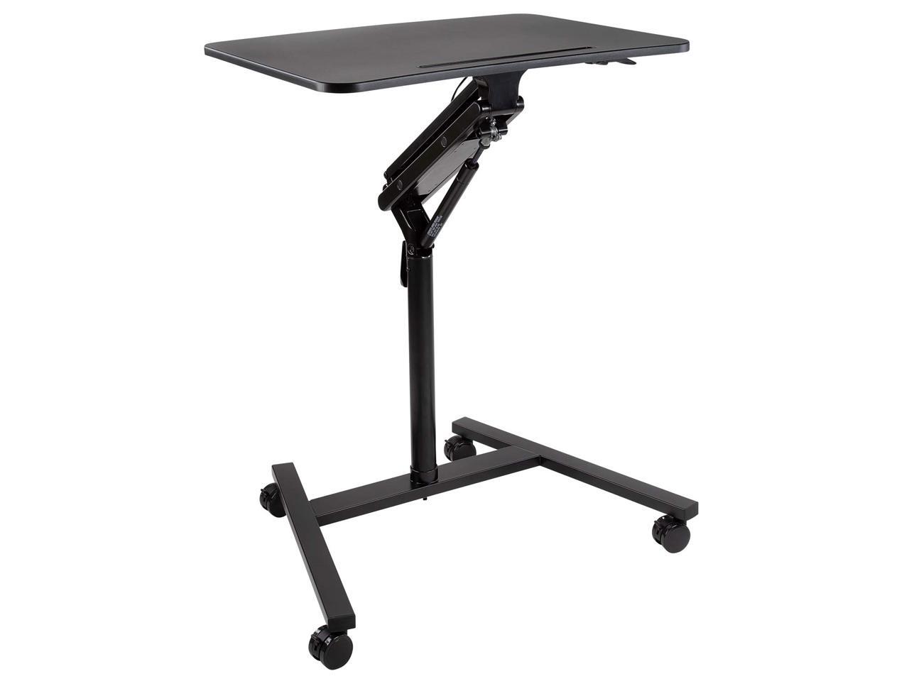 MountIt! Mobile Standing Laptop Desk Height Adjustable Rolling Sit