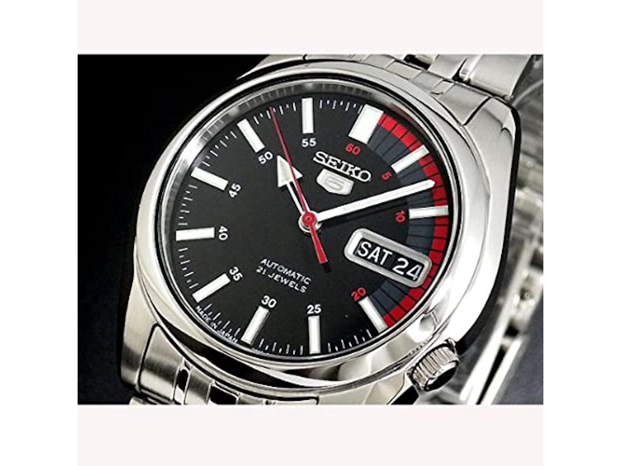 seiko 5 automatic 21 jewels black dial