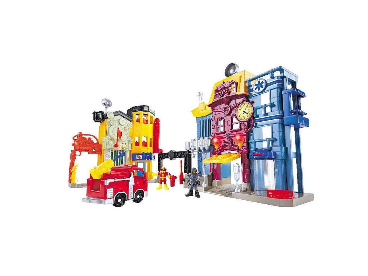 fisher price fire station and engine playset