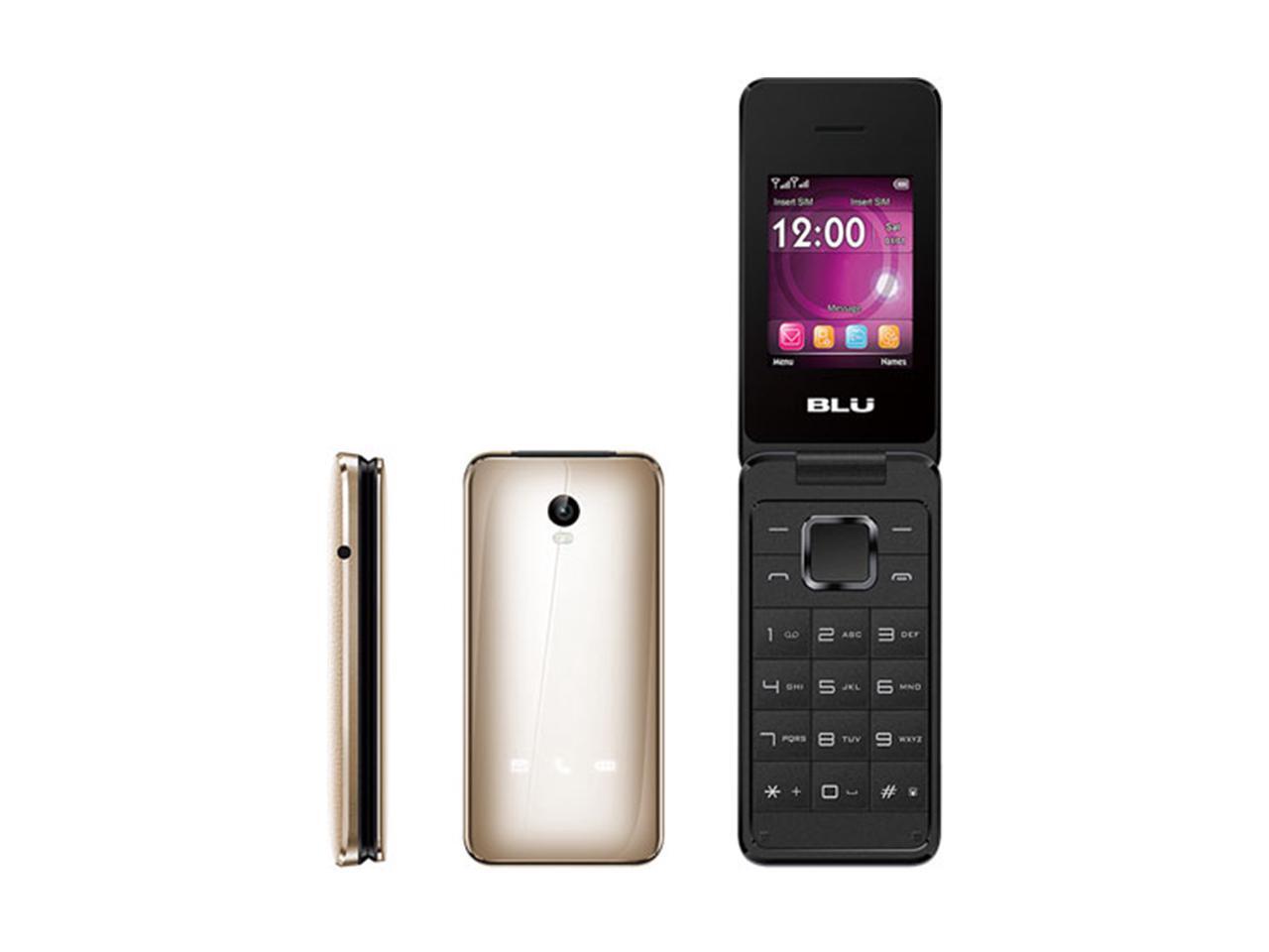 BLU Diva Flip T390 2.4" Flip Phone VGA Unlocked Dual Sim T9 Key Board